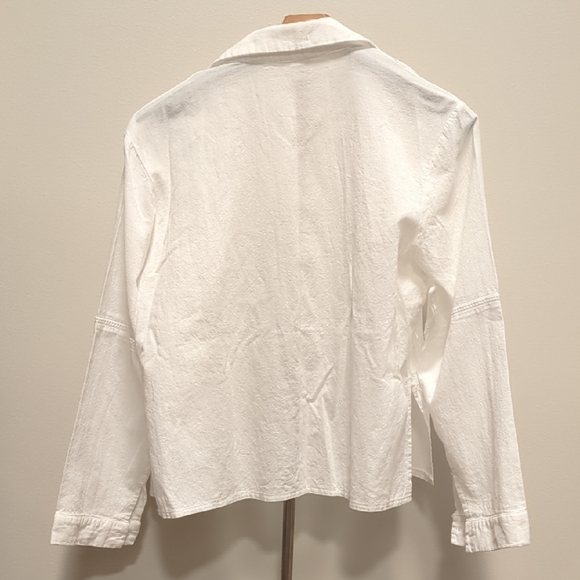 Ursime White Boho Collared Shirt - Size Approximate - See Description - Picture 4 of 4